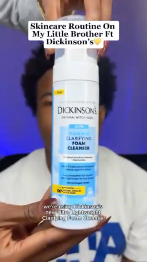 Big Sis @TassiRoss gets it— help prevent + clear acne without irritation w/ our NEW acne cleanser + toner!

#SkincareSoulmate, #WitchHazel, #AcneSkincare, #FoamCleanser, #Dickinsons